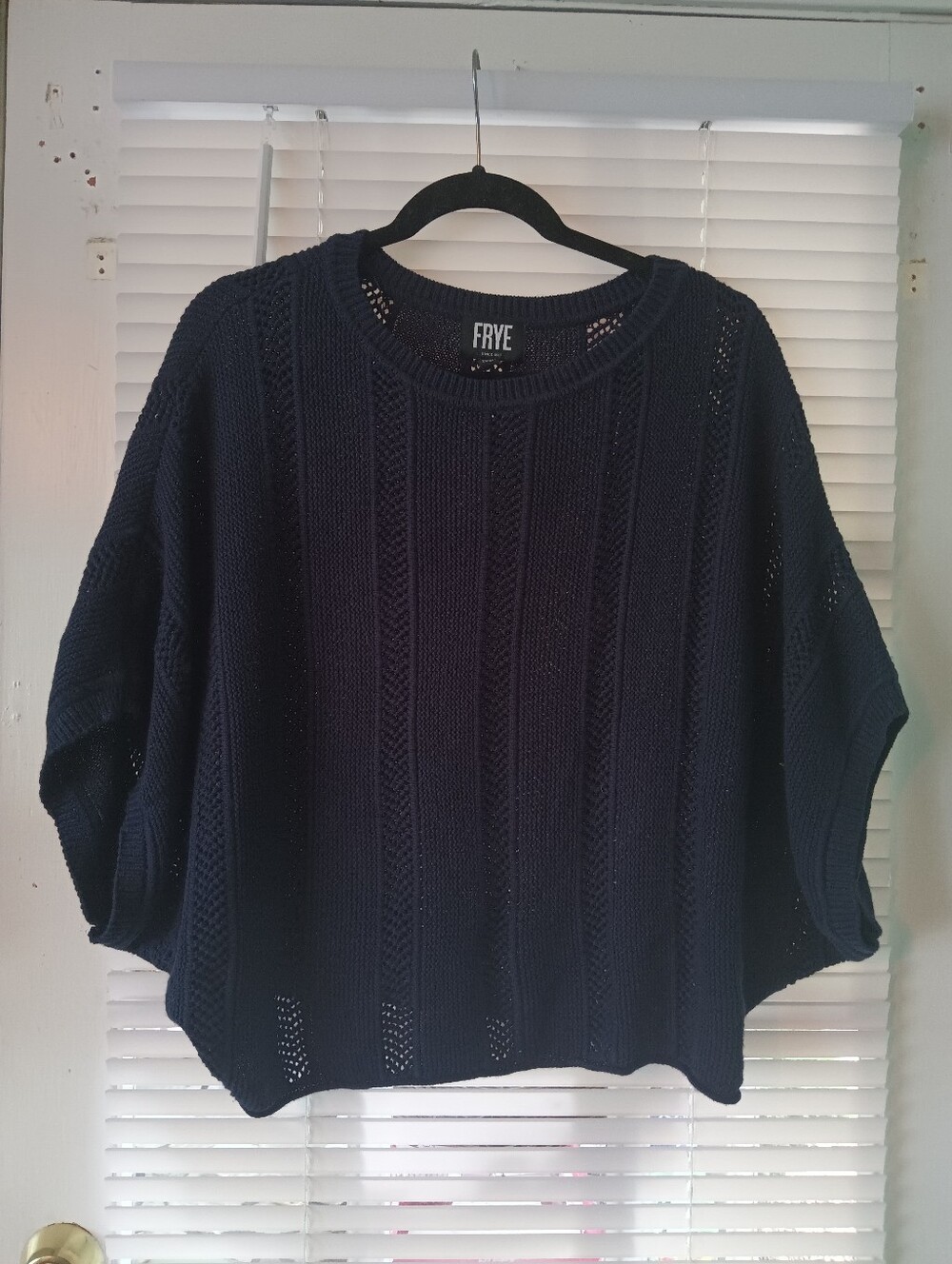 Frye Open-Knit Boxy Dolman Sleeve Sweater